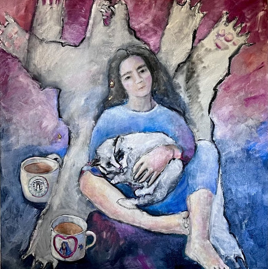 The Great Bear and The Little Girl, 2026, oil on canvas, 36 x 36 in. / 91.44 x 91.44 cm.