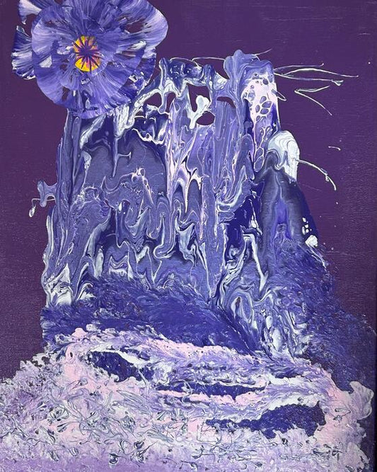 Purple Melt 2, 2026, acrylic, 16 x 20 in. / 40.64 x 50.8 cm.