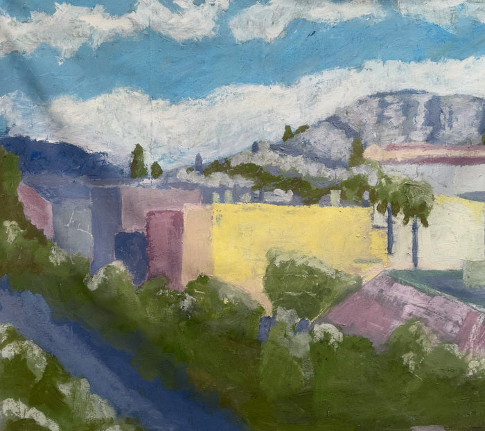 Dolores Street, 2026, oil and wax on canvas, 32 x 32 in. / 81.28 x 81.28 cm.