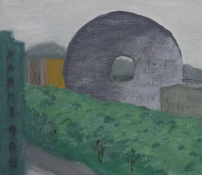 Taipei Rai, 2025, gouache on paper, 4.5 x 5 in. / 11.43 x 12.7 cm.