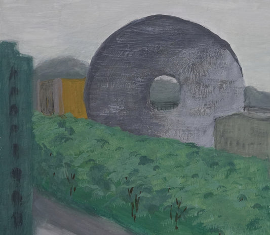Taipei Rai, 2025, gouache on paper, 4.5 x 5 in. / 11.43 x 12.7 cm.