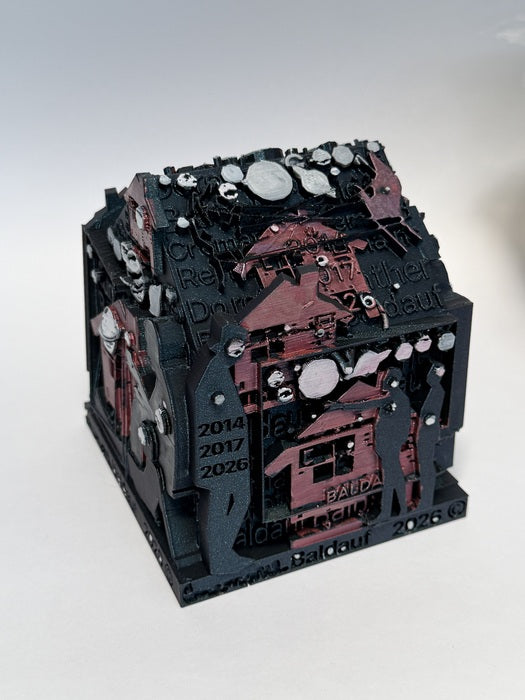 6126cc Universe, 2026, 3D printed sculpture, 5 x 4.5 x 4 in. / 12.7 x 11.43 x 10.16 cm.