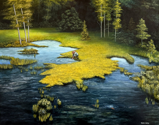 Touch of Water, 2026, acrylic on canvas, 22 x 28 in. / 55.88 x 71.12 cm.
