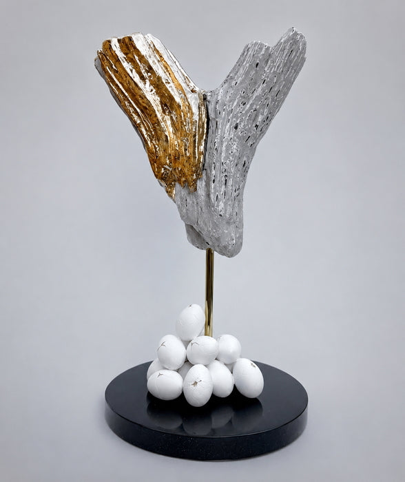 The Big Y, 2025, mixed media, 22.5 x 12 x 12 in. / 57.15 x 30.48 x 30.48 cm.