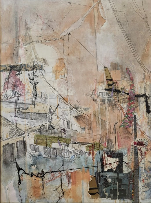 Complex Urbanism, 2025, mixed media, 21 x 27 in. / 53.34 x 68.58 cm.