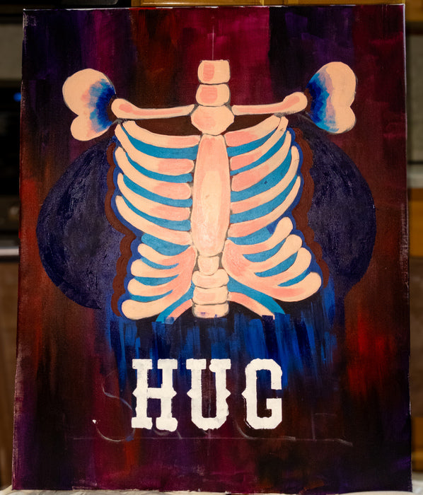 M.S. HUG, 2026, acrylic, 30 x 24 cm. / 11.8 x 9.44 in.