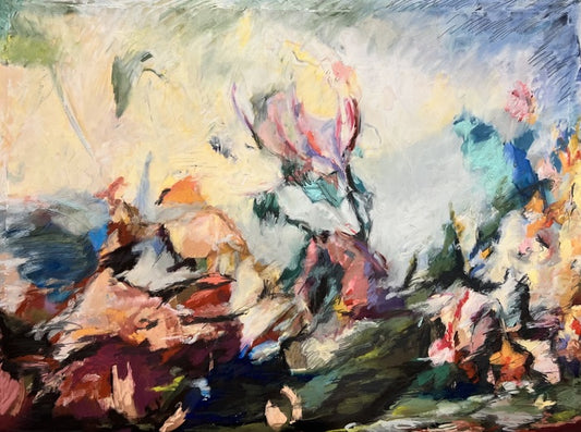 Tropical Landscape 7, 2026, mixed media, 30 x 40 in. / 76.2 x 101.6 cm.