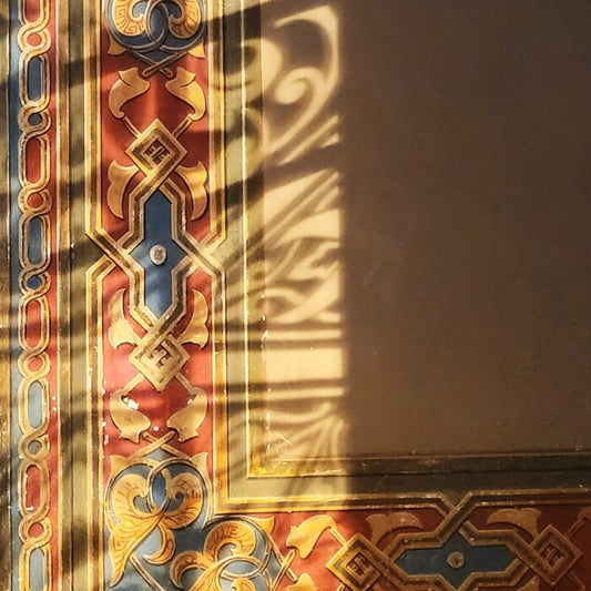 Florentine Synagogue Painted Corner in Afternoon Sunlight, 2023, digital photography, 16 x 16 in. / 40.64 x 40.64 cm.
