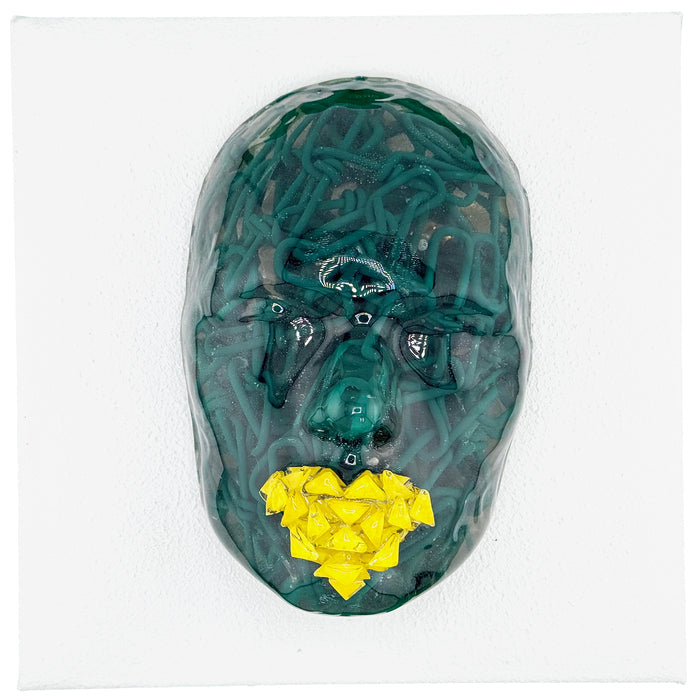 Oppressed, 2024, epoxy resin, 10 x 6 x 10 in. / 25.4 x 15.24 x 25.4 cm.