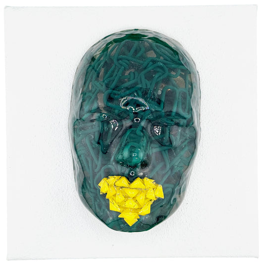 Oppressed, 2024, epoxy resin, 10 x 6 x 10 in. / 25.4 x 15.24 x 25.4 cm.