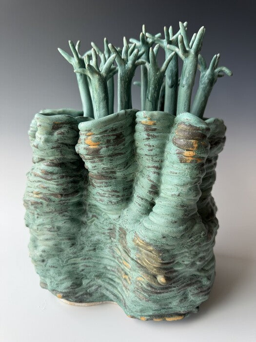 Minerva, 2026, mixed media, 13 x 9 x 10 in. / 33.02 x 22.86 x 25.4 cm.