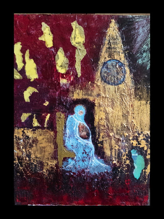 Madonna and Child, 2025, mixed media, 24 x 18 in. / 60.96 x 45.72 cm.