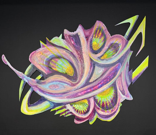 Big Bang, 2026, acrylic on wood panel, 26 x 30 in. / 66.04 x 76.2 cm.