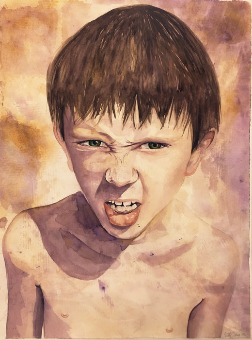 Little Brother, 2008, watercolor, 30 x 22 in. / 76.2 x 55.88 cm.