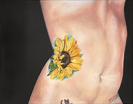 A Copycat Tribute to My Tattoo Artist, 2023, oil, 11 x 14 in. / 27.94 x 35.56 cm.