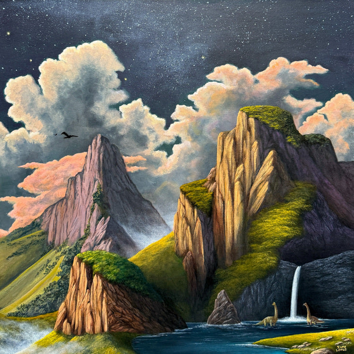 Where Earth Once Spoke in Silence, 2025, acrylic on canvas, 20 x 20 in. / 50.8 x 50.8 cm.