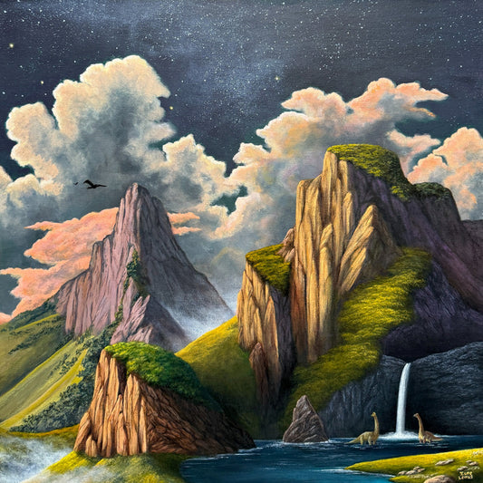 Where Earth Once Spoke in Silence, 2025, acrylic on canvas, 20 x 20 in. / 50.8 x 50.8 cm.