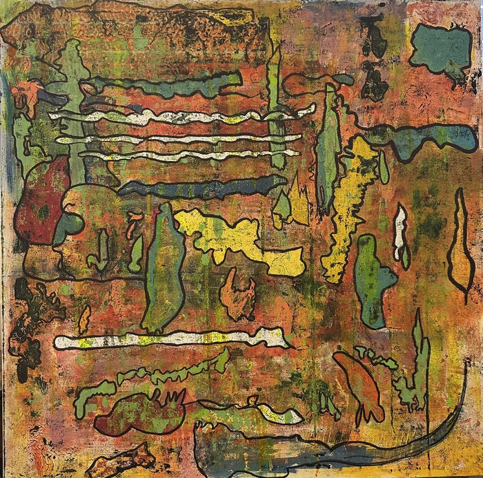 Islands of the Mind, 2026, mixed media, 36 x 36 in. / 91.44 x 91.44 cm.