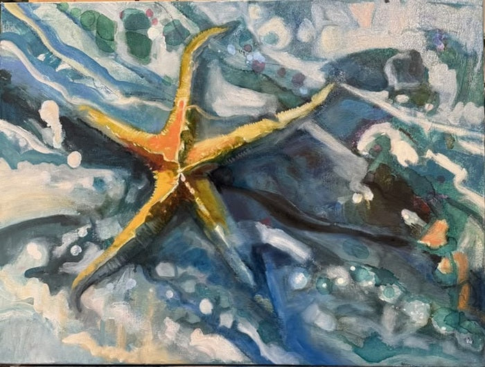 Warm Tide I, 2026, multimedia, 18 x 24 in. / 45.72 x 60.96 cm.