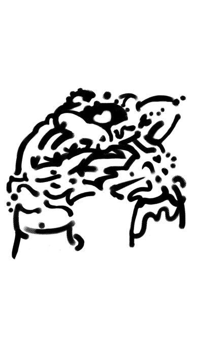 Tough Love, 2026, digital art, 6 x 3 in. / 15.24 x 7.62 cm.