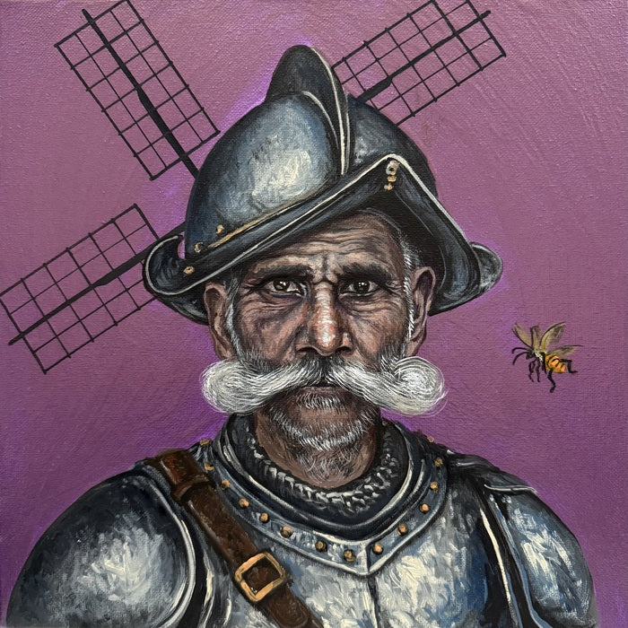 Busy and Sagacious Bees, 2026, acrylic on canvas, 12 x 12 in. / 30.48 x 30.48 cm.