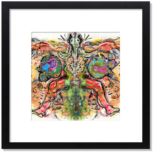 Body Looks Back, 2026, mixed media, 25 x 25 in. / 63.5 x 63.5 cm.