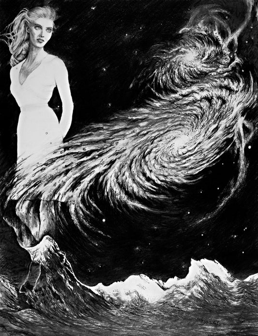 And When the Sky Was Opened, 2026, graphite on paper, 16 x 20 in. / 40.64 x 50.8 cm.