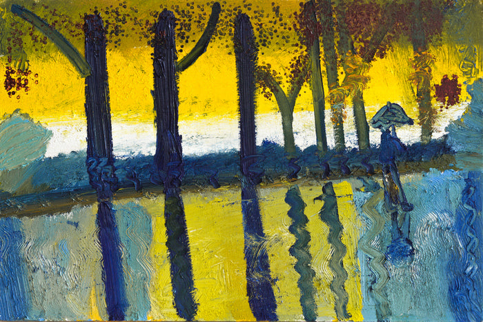 To the Music of Autumn Rain, 2020, oil on canvas, 60 x 40 cm. / 23.6 x 15.7 in.