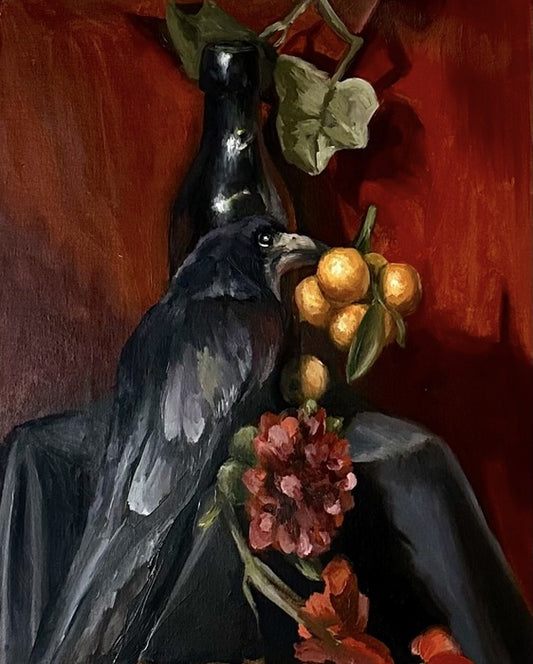 Crow, 2025, oil on linen, 20 x 16 in. / 50.8 x 40.64 cm.