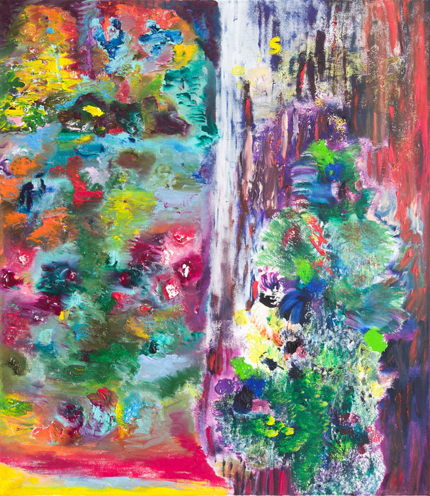 CHANGING THE SCENERY, 2021, oil on canvas, 80 x 70 cm. / 31.4 x 27.5 in.