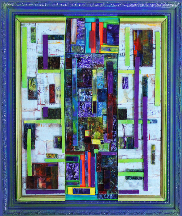 Broken Sidewalk, 2025, oil and acrylic, 24 x 28 in. / 60.96 x 71.12 cm.
