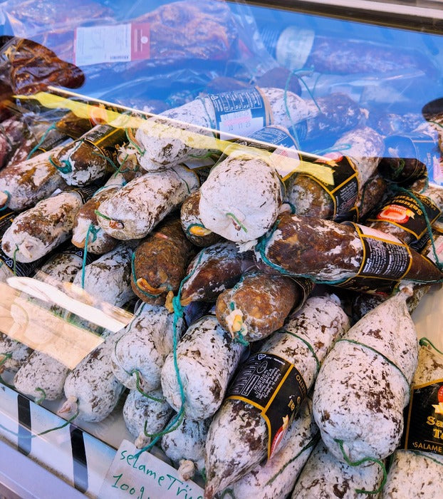 Sausages in Krakow, 2025, photography, 12 x 12 in. / 30.48 x 30.48 cm.