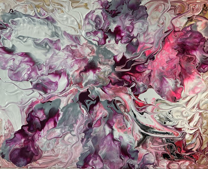 Snapdragon in Abstract, 2026, acrylic, 16 x 20 in. / 40.64 x 50.8 cm.
