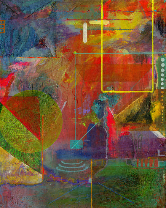 Cartography of Light, 2026, mixed media on canvas, 20 x 16 in. / 50.8 x 40.64 cm.