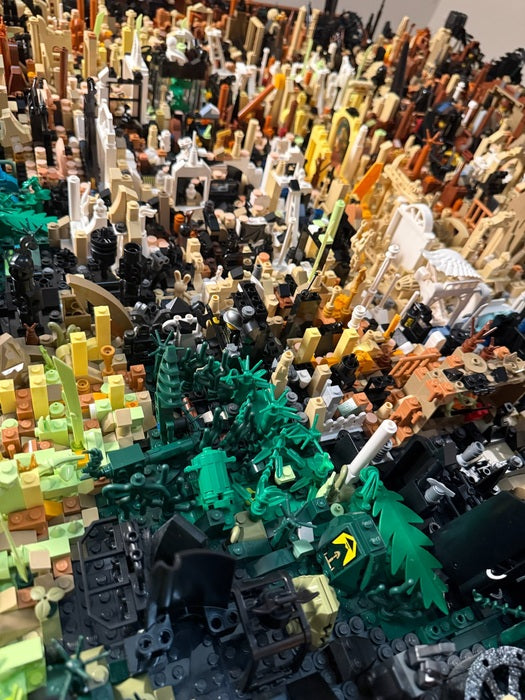 Prey, 2024, LEGO elements on wood, 40 x 40 x 7 in. / 101.6 x 101.6 x 17.78 cm.