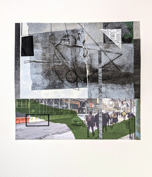 In Two Worlds, 2024, monotype, 14 x 20 in. / 35.56 x 50.8 cm.