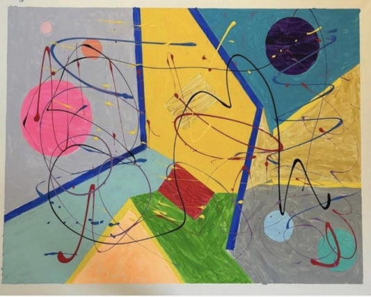 Party Time, 2026, acrylic, 36 x 48 in. / 91.44 x 121.92 cm.