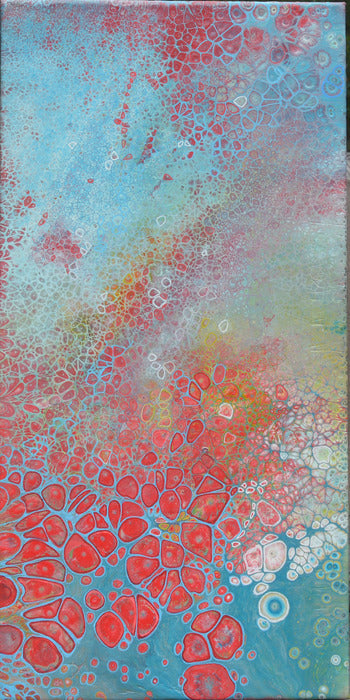 Irate Bubbles, 2026, acrylic, 12 x 24 in. / 30.48 x 60.96 cm.