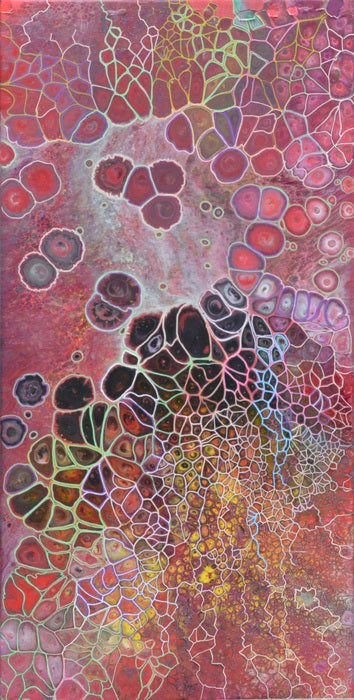 Places to Live When You Do Believe in Spooks, 2026, acrylic, 12 x 24 in. / 30.48 x 60.96 cm.