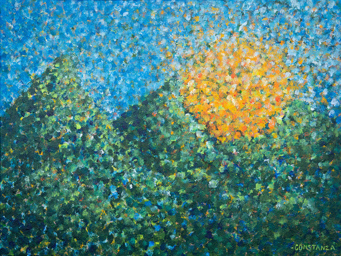Mountain Waves – Early Evening, 2026, acrylic, 18 x 24 in. / 45.72 x 60.96 cm.