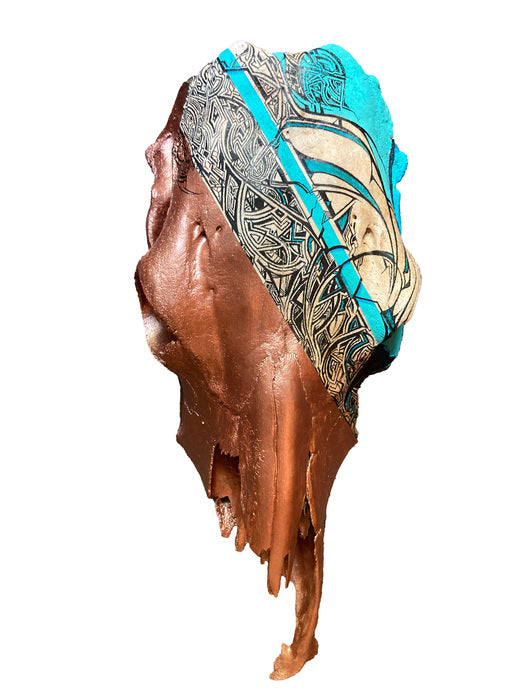 Slake & Recompense, 2024, mixed media, 18.75 x 8.5 x 7 in. / 47.6 x 21.59 x 17.78 cm.