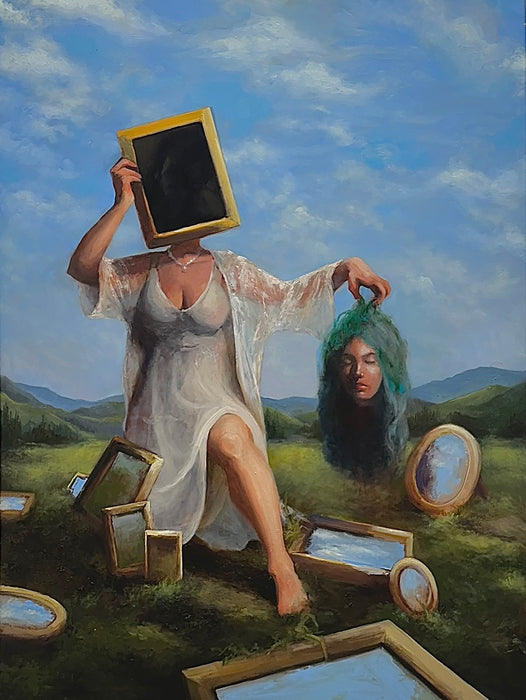 Self Reflection, 2025, oil on canvas, 40 x 30 in. / 101.6 x 76.2 cm.