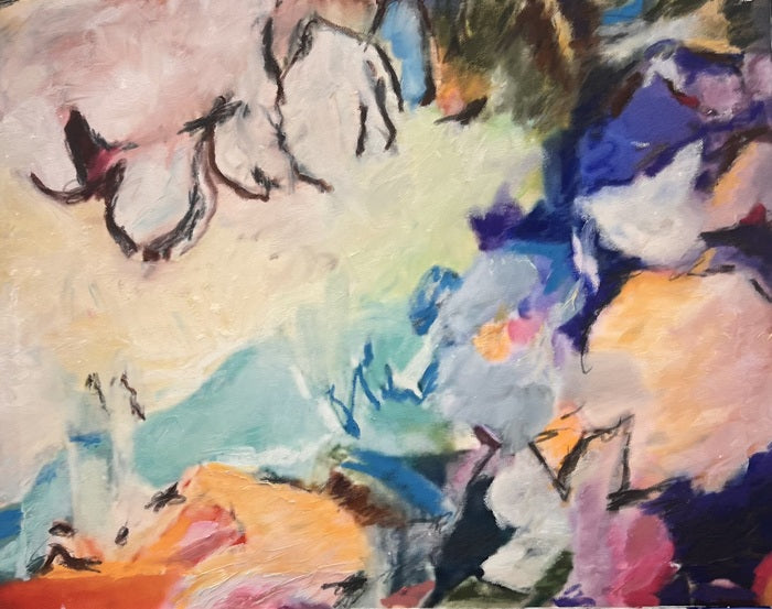 Hanging Branch, 2026, mixed media on canvas, 16 x 20 in. / 40.64 x 50.8 cm.