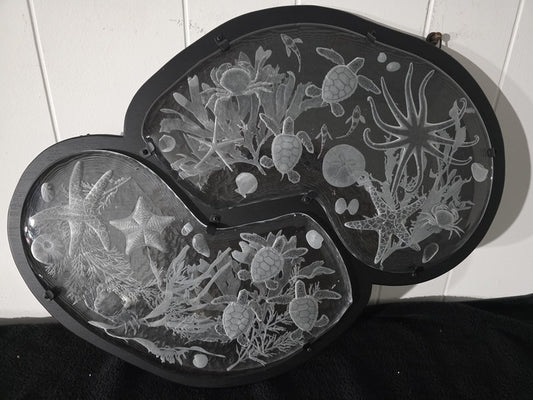 Sea Life, 2026, glass, 18 x 24 in. / 45.72 x 60.96 cm.