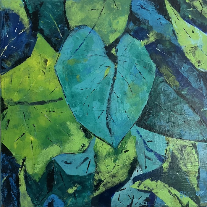 Hostas, 2026, acrylic, 18 x 18 in. / 45.72 x 45.72 cm.