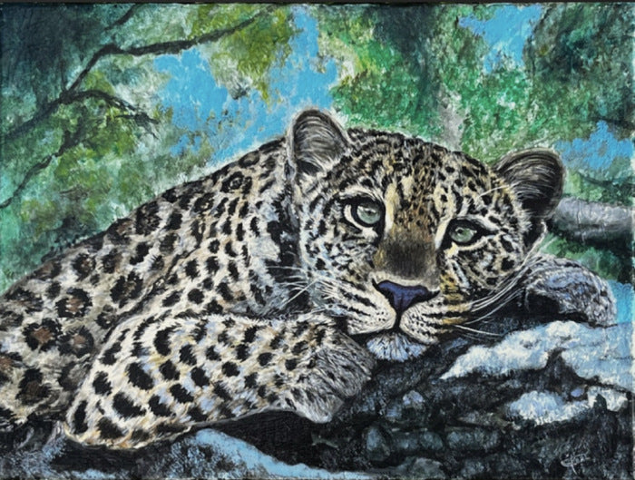 Fashionably Lazy, 2026, acrylic on canvas, 12 x 16 in. / 30.48 x 40.64 cm.
