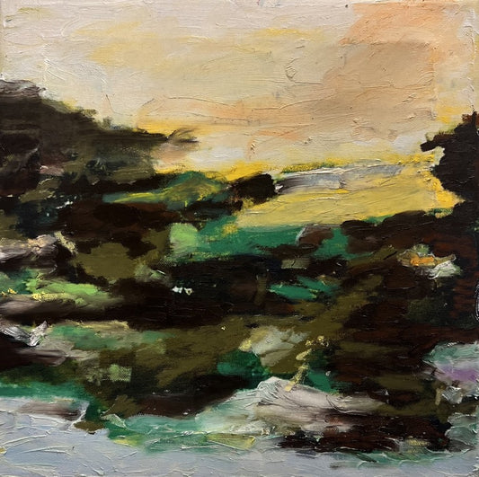 Lake Land, 2026, mixed media, 12 x 12 in. / 30.48 x 30.48 cm.