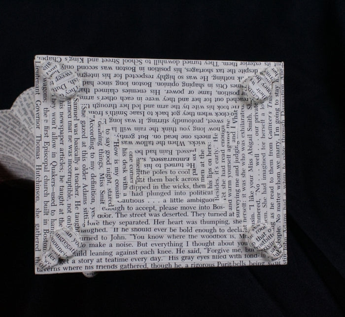 Antiquated Gramophone, 2026, sculpture and book art, 9 x 6.5 x 5 in. / 22.86 x 16.51 x 12.7 cm.