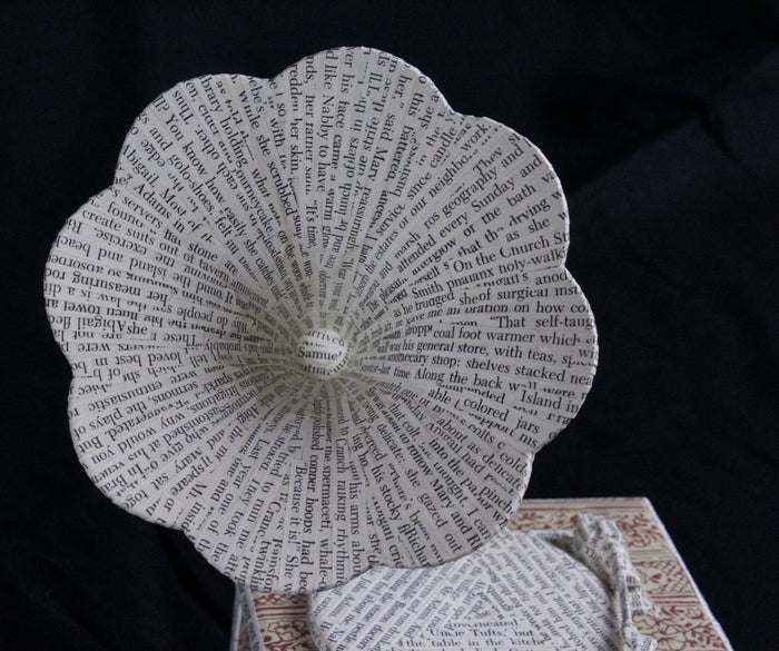 Antiquated Gramophone, 2026, sculpture and book art, 9 x 6.5 x 5 in. / 22.86 x 16.51 x 12.7 cm.