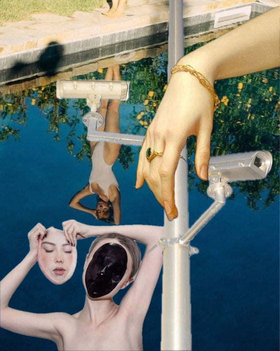 You Were Seen Before You Arrived, 2026, digital collage, 5 x 4 in. / 12.7 x 10.16 cm.